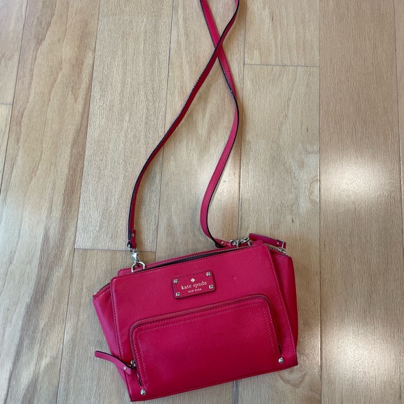 kate spade Handbags - Kate Spade Red Crossbody leather bag.